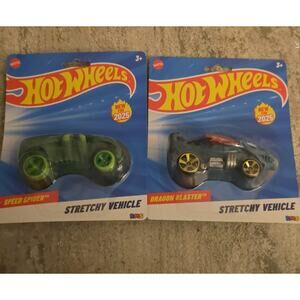 Hot Wheels Stretchy Vehicles Speed Spider Dragon Blaster 2025 Bundle Sealed